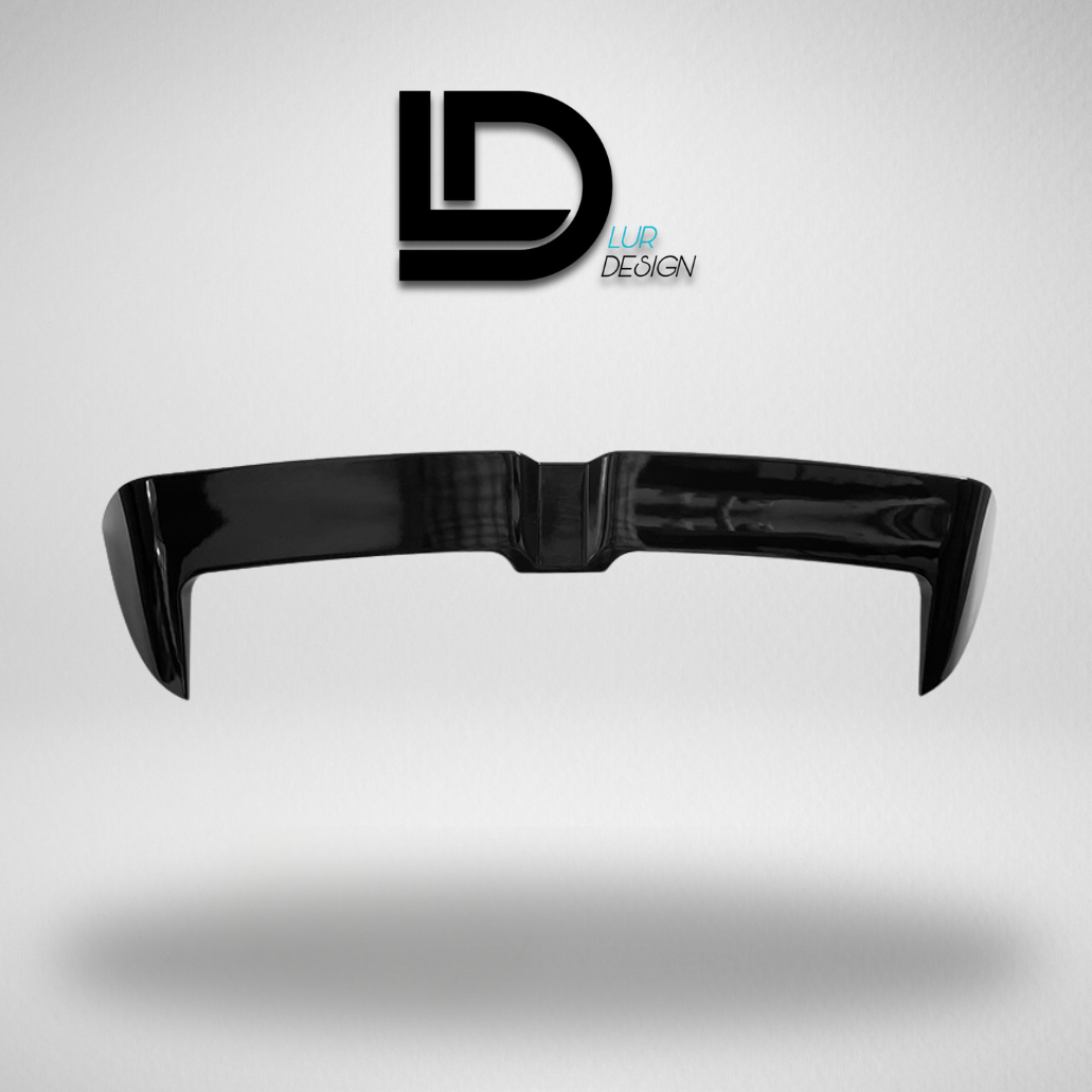 Black car spoiler on a gray background with 'Lur Design' logo.
V2_Rear_Spoiler_Volkswagen_R_MK8