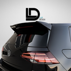 V2 Rear Spoiler for Volkwagen Golf 7/7.5 / GTI / R 
Car spoiler with Volkswagen logo and 'Lur Design' branding on a light gray background