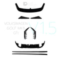 Kit carrosserie V.1.5 pour Volkswagen Golf GTI MK8, V1 aileron/becquet arrière, diffuseur arrière, aileron latéral de fenêtre arrière, bas de caisse et canards | Lur Design