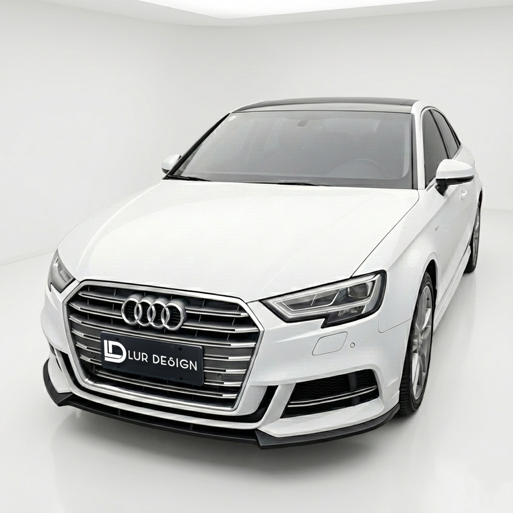 Car bumper  audi a3 s3 8v Front lip on a White background lur design