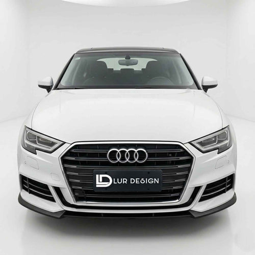 Car bumper  audi a3 s3 8v Front lip on a White background 