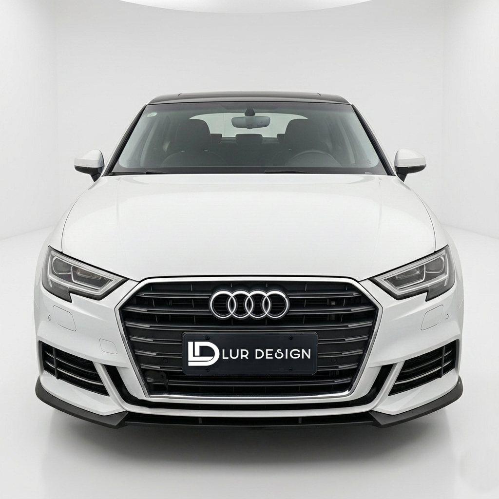 Car bumper  audi a3 s3 8v Front lip on a White background 