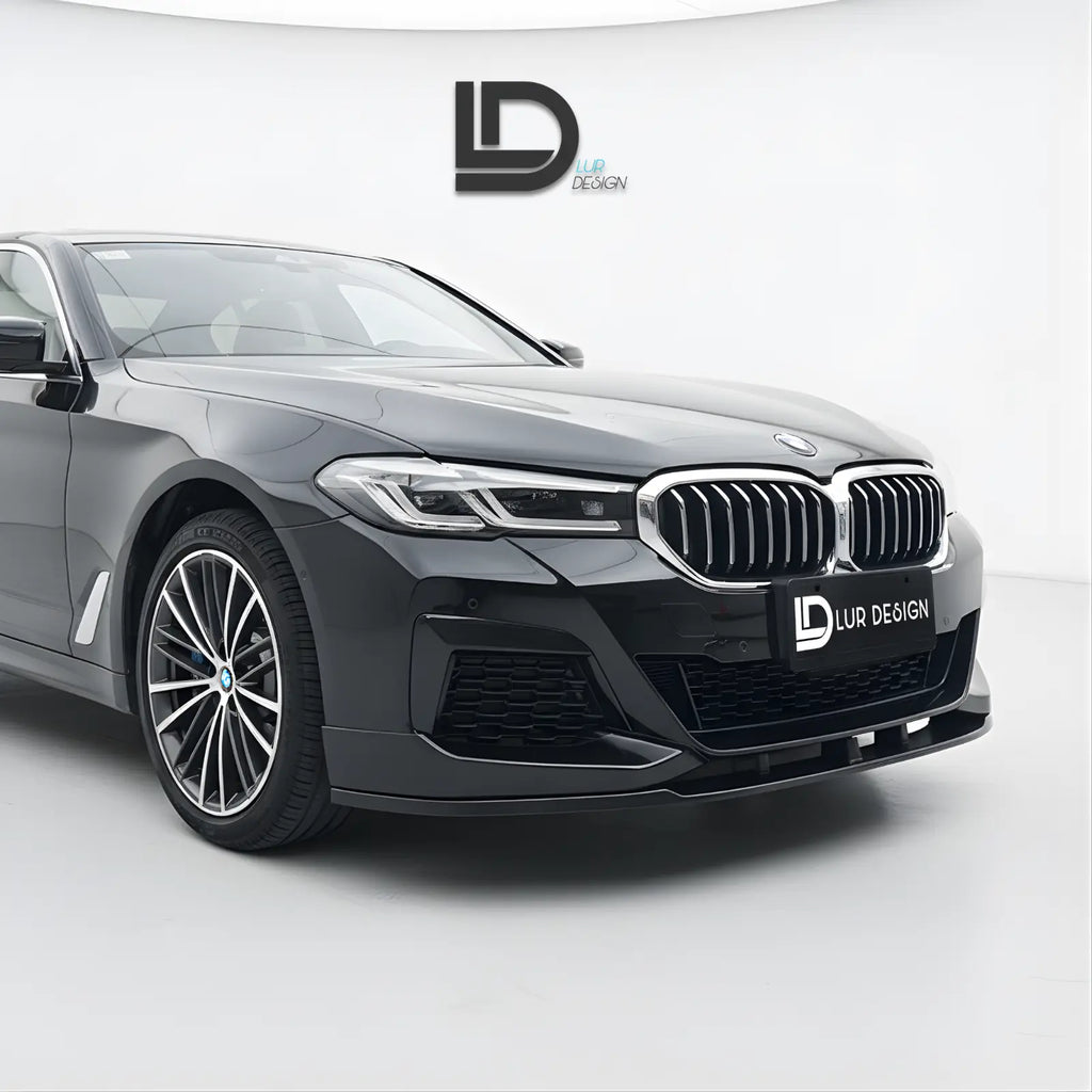 front splitter for bmw 5 series g30 front lip
Gray BMW car with Lur Design logo on a white background