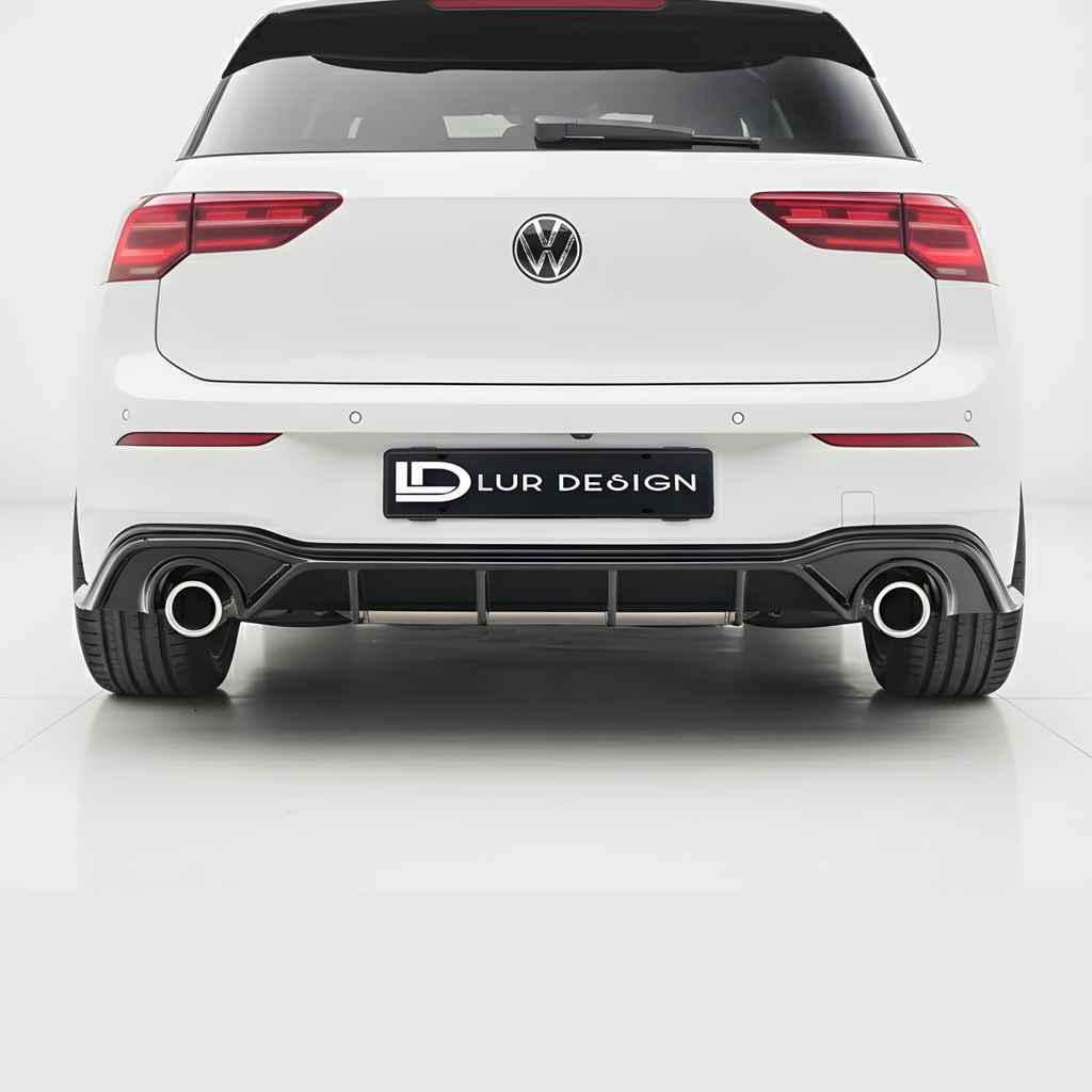 Rear Diffuser Bumper Lip For Volkswagen Golf MK8 gti with Lur Design Plate