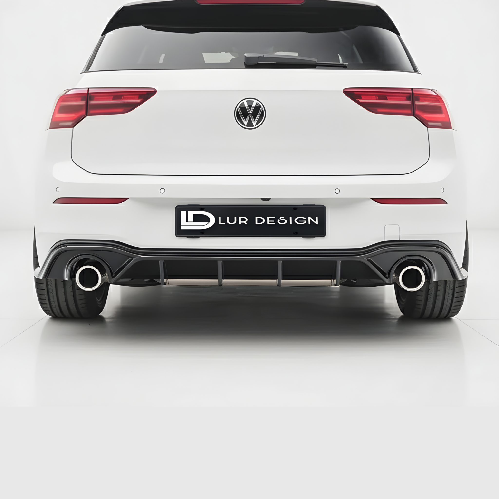 Rear Diffuser Bumper Lip For Volkswagen Golf MK8 gti with Lur Design Plate